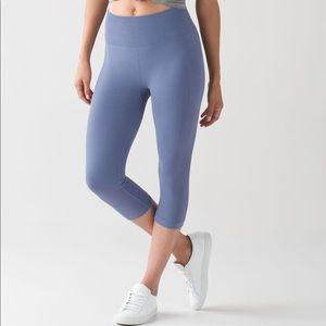 Lululemon Flow & Go Crop Peri Purple Sz 10